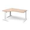 Dams TR10 Deluxe Corner Desk 1600mm - Beech