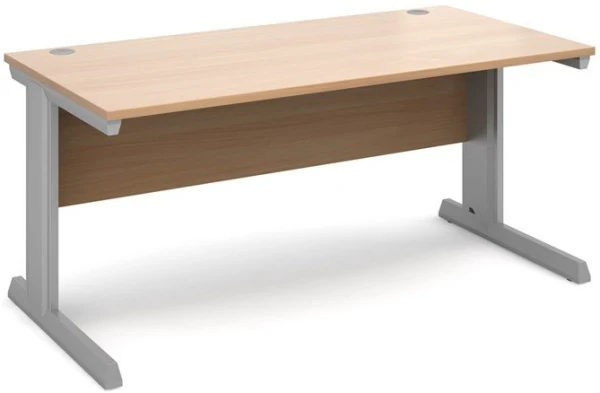 Dams Vivo Rectangular Desk with Cable Managed Legs - 1600mm x 800mm