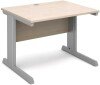 Dams Vivo Rectangular Desk with Cable Managed Legs - 1000mm x 800mm - Maple