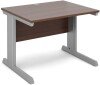 Dams Vivo Rectangular Desk with Cable Managed Legs - 1000mm x 800mm - Walnut