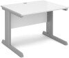 Dams Vivo Rectangular Desk with Cable Managed Legs - 1000mm x 800mm - White