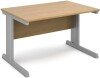 Dams Vivo Rectangular Desk with Cable Managed Legs - 1200mm x 800mm - Oak