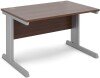 Dams Vivo Rectangular Desk with Cable Managed Legs - 1200mm x 800mm - Walnut
