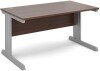 Dams Vivo Rectangular Desk with Cable Managed Legs - 1400mm x 800mm - Walnut
