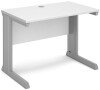 Dams Vivo Rectangular Desk with Cable Managed Legs - 1000mm x 600mm - White