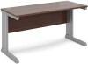 Dams Vivo Rectangular Desk with Cable Managed Legs - 1400mm x 600mm - Walnut