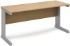 Dams Vivo Rectangular Desk with Cable Managed Legs - 1600mm x 600mm - Oak