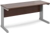 Dams Vivo Rectangular Desk with Cable Managed Legs - 1600mm x 600mm - Walnut