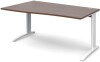 Dams TR10 Wave Desk with Cable Managed Legs - 1600 x 800-990mm - Walnut
