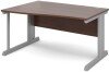 Dams Vivo Wave Desk with Cable Managed Legs - 1400 x 800-990mm - Walnut