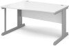 Dams Vivo Wave Desk with Cable Managed Legs - 1400 x 800-990mm - White