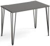 Dams Tikal Rectangular Desk with Hairpin Legs - 1000mm x 600mm - Onyx Grey