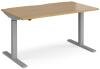 Dams Elev8 Mono Height Adjustable Electronic Desk - 1400 x 800mm - Oak