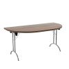 TC One Union Folding D-End Top Table - 1600 x 800mm - Dark Walnut (8-10 Week lead time)