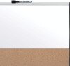 Nobo Small Magnetic Whiteboard with Cork Notice Board 585mm x 430mm