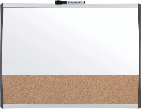 Nobo Small Magnetic Whiteboard with Cork Notice Board 585mm x 430mm