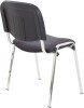 TC Club Chrome Frame Fabric Chair - Charcoal