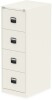 Dynamic Qube 4 Drawer Filing Cabinet - Chalk White