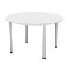 TC One Fraction Plus Circular Meeting Table - 1200 x 730mm - White