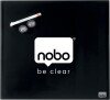 Nobo Small Glass Magnetic Whiteboard 450mm x 450mm Black