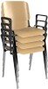Dams Taurus Wooden Stacking Chair with Arms - Pack of 4 - Beech