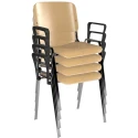 Dams Taurus Wooden Stacking Chair with Arms - Pack of 4