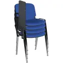 Dams Taurus Chrome Frame Stacking Chair with Writing Tablet - Pack of 4