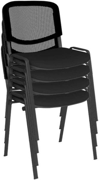 Dams Taurus Mesh Stacking Chairs - Pack of 4 - Black