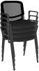 Dams Taurus Mesh Stacking Chair with Arms - Pack of 4 - Black