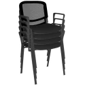 Dams Taurus Mesh Stacking Chair with Arms - Pack of 4