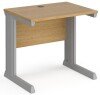 Dams Vivo Rectangular Desk with Cable Managed Legs - 800mm x 600mm - Oak