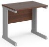 Dams Vivo Rectangular Desk with Cable Managed Legs - 800mm x 600mm - Walnut