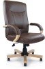 Nautilus Troon Leather Faced Executive Chair - Brown