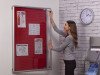 Spaceright SmartShield FlameShield Tamperproof Noticeboard - 600 x 900mm - Red