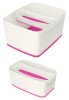 Leitz Mybox Wow Organiser Tray Long, Storage. W 307 X H 55 X D 105 Mm. White/pink. - Outer Carton Of 4
