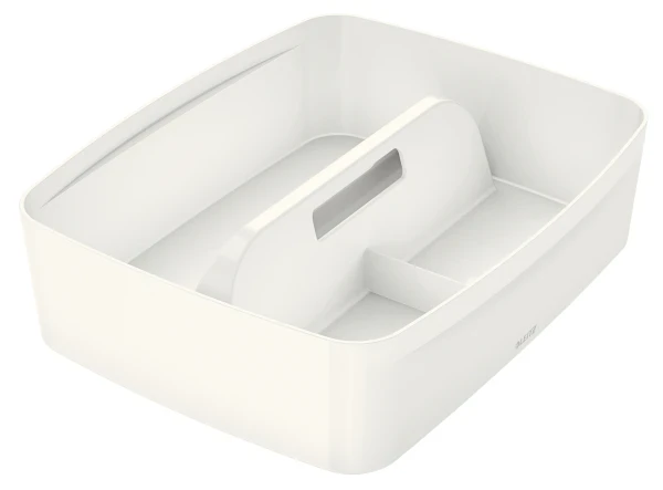 Leitz Mybox Organiser Tray With Handle Large, Storage, Waterproof , White, 53220001