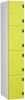 Probe Shockbox Four Tier Overlay Door Locker 1780 x 305 x 390mm - Lime Yellow