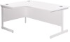 TC Single Leg Corner Desk 1600 x 1200mm - White