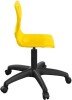 Titan Swivel Senior Chair with Black Base - (11+ Years) 460-560mm Seat Height - Yellow