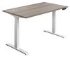 TC Economy Height Adjustable Desk with I-Frame Legs - 1200mm x 800mm - Grey Oak