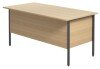 TC Eco 18 Rectangular Desk with Straight Legs and 2 Drawer Fixed Pedestal - 1500mm x 750mm - Sorano Oak