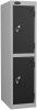 Probe Low Single Two Door Steel Lockers - 1210 x 305 x 460mm - Black (RAL 9004)