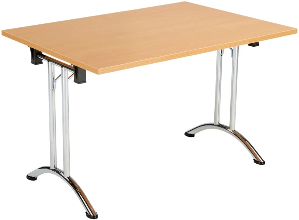 TC One Union Folding Rectangular Table - 1200 x 700mm - Beech