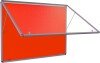 Spaceright Accents FlameShield Top Hinged Noticeboard - 1800 x 1200mm - Orange