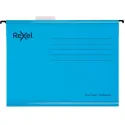 Rexel Classic Foolscap Reinforced Filing Cabinet Suspension Files Blue (Pack of 25)