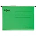 Rexel Classic Foolscap Reinforced Filing Cabinet Suspension Files Green (Pack of 25)