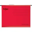 Rexel Classic Foolscap Reinforced Filing Cabinet Suspension Files Red (Pack of 25)