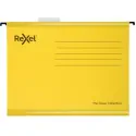 Rexel Classic Foolscap Reinforced Filing Cabinet Suspension Files Yellow (Pack of 25)