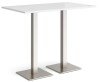 Dams Brescia Rectangular Poseur Table - White