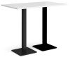 Dams Brescia Rectangular Poseur Table - White